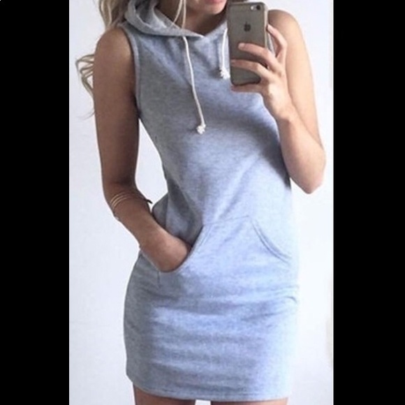Dresses & Skirts - Cute Hooded sleeveless mini dress